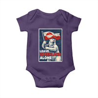 Leave Greenland Alone Vintage Poster Graphic Baby Onesie Retro Polar Bear Waving Flag Patriot