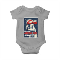 Leave Greenland Alone Vintage Poster Graphic Baby Onesie Retro Polar Bear Waving Flag Patriot