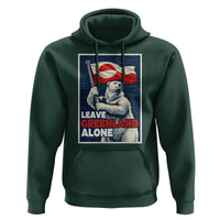 Leave Greenland Alone Vintage Poster Graphic Hoodie Retro Polar Bear Waving Flag Patriot