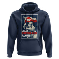 Leave Greenland Alone Vintage Poster Graphic Hoodie Retro Polar Bear Waving Flag Patriot