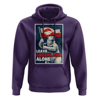 Leave Greenland Alone Vintage Poster Graphic Hoodie Retro Polar Bear Waving Flag Patriot
