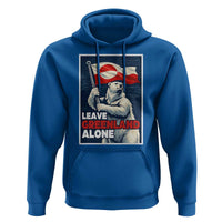 Leave Greenland Alone Vintage Poster Graphic Hoodie Retro Polar Bear Waving Flag Patriot