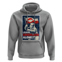 Leave Greenland Alone Vintage Poster Graphic Hoodie Retro Polar Bear Waving Flag Patriot