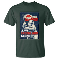 Leave Greenland Alone Vintage Poster Graphic T Shirt Retro Polar Bear Waving Flag Patriot