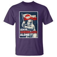 Leave Greenland Alone Vintage Poster Graphic T Shirt Retro Polar Bear Waving Flag Patriot