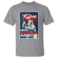 Leave Greenland Alone Vintage Poster Graphic T Shirt Retro Polar Bear Waving Flag Patriot