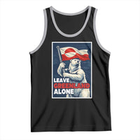 Leave Greenland Alone Vintage Poster Graphic Tank Top Retro Polar Bear Waving Flag Patriot