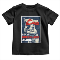 Leave Greenland Alone Vintage Poster Graphic Toddler T Shirt Retro Polar Bear Waving Flag Patriot