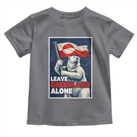 Leave Greenland Alone Vintage Poster Graphic Toddler T Shirt Retro Polar Bear Waving Flag Patriot