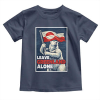 Leave Greenland Alone Vintage Poster Graphic Toddler T Shirt Retro Polar Bear Waving Flag Patriot