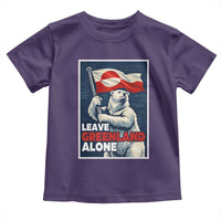 Leave Greenland Alone Vintage Poster Graphic Toddler T Shirt Retro Polar Bear Waving Flag Patriot
