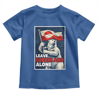 Leave Greenland Alone Vintage Poster Graphic Toddler T Shirt Retro Polar Bear Waving Flag Patriot