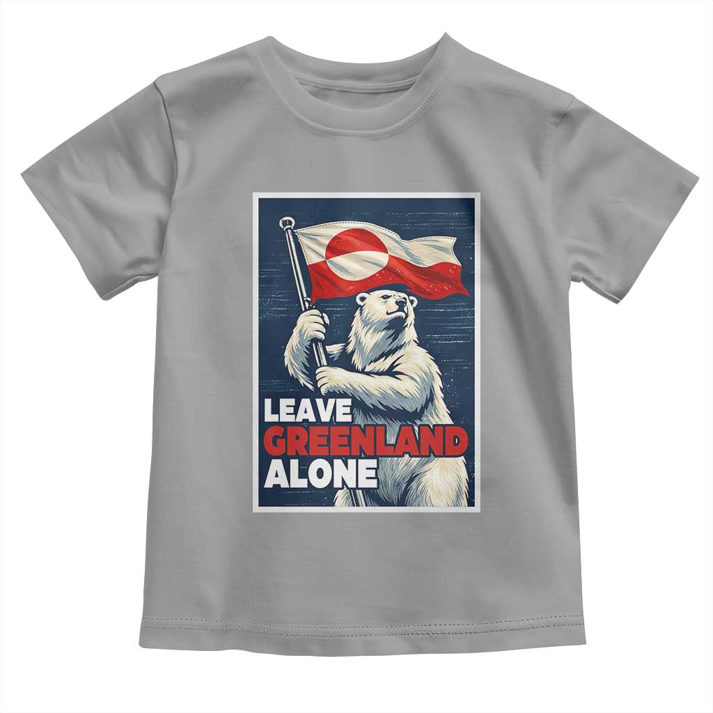 Leave Greenland Alone Vintage Poster Graphic Toddler T Shirt Retro Polar Bear Waving Flag Patriot