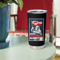 Leave Greenland Alone Vintage Poster Graphic Tumbler Cup Retro Polar Bear Waving Flag Patriot