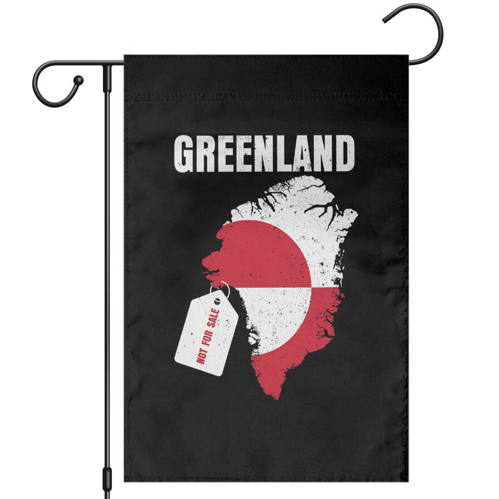 Greenland Not For Sale Patriotic Garden Flag Grunge Flag and Price Tag Protest