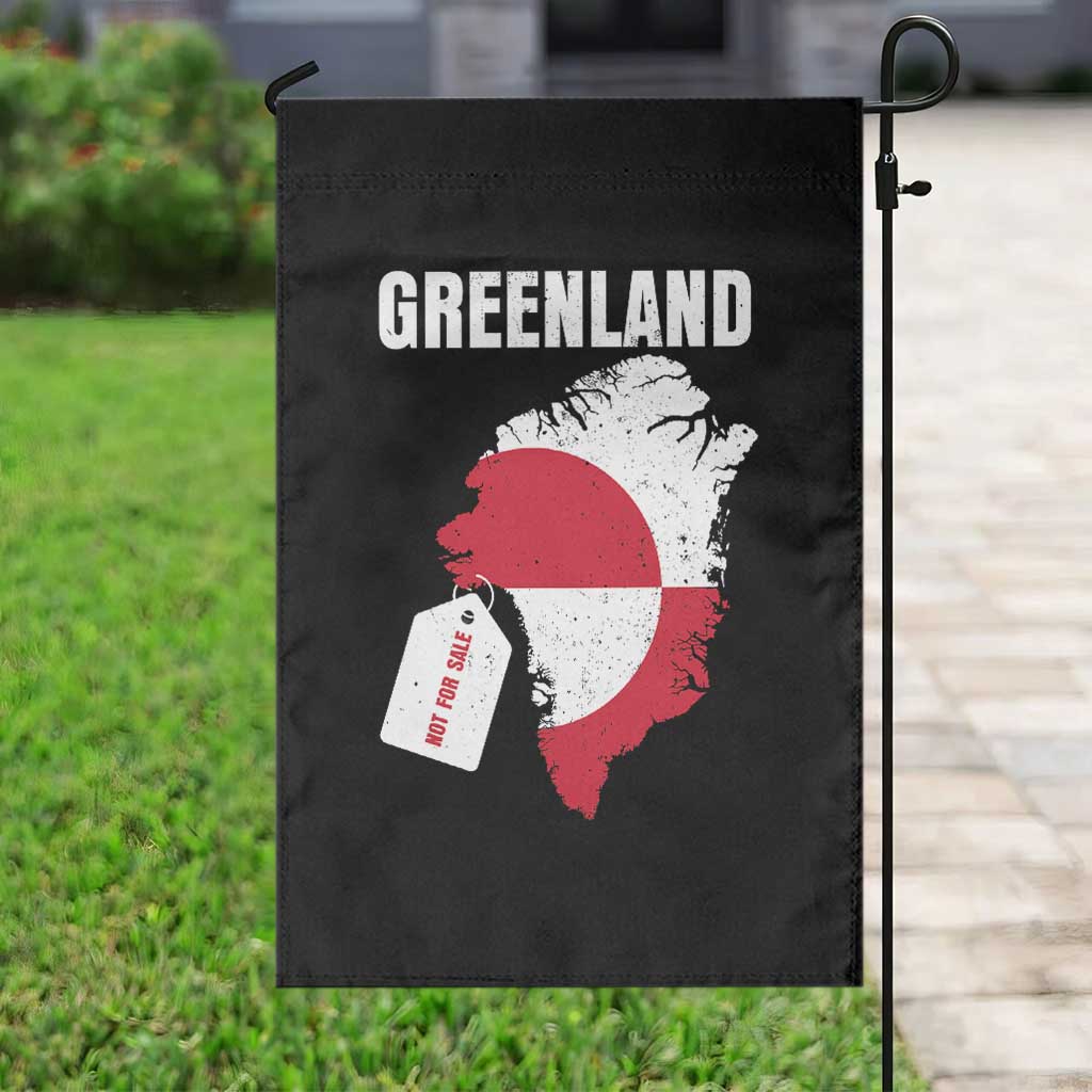 Greenland Not For Sale Patriotic Garden Flag Grunge Flag and Price Tag Protest