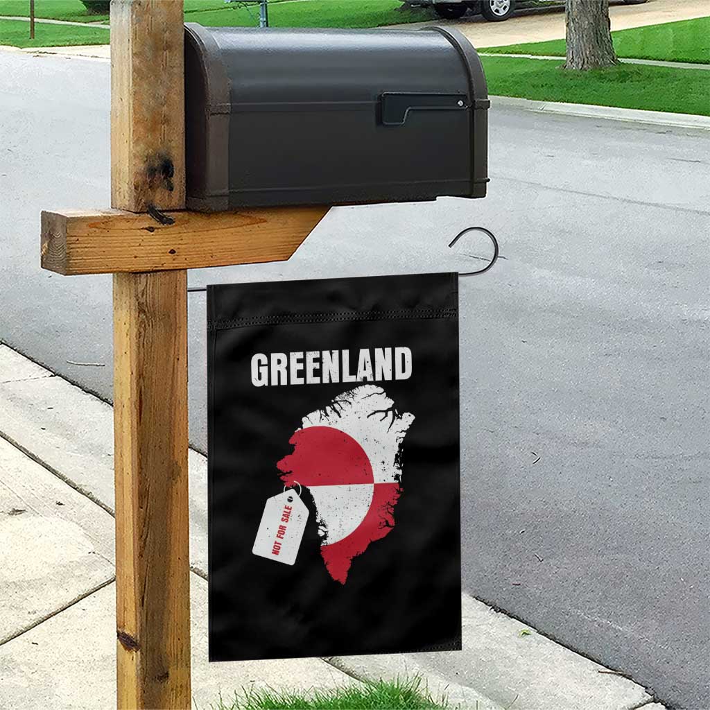 Greenland Not For Sale Patriotic Garden Flag Grunge Flag and Price Tag Protest