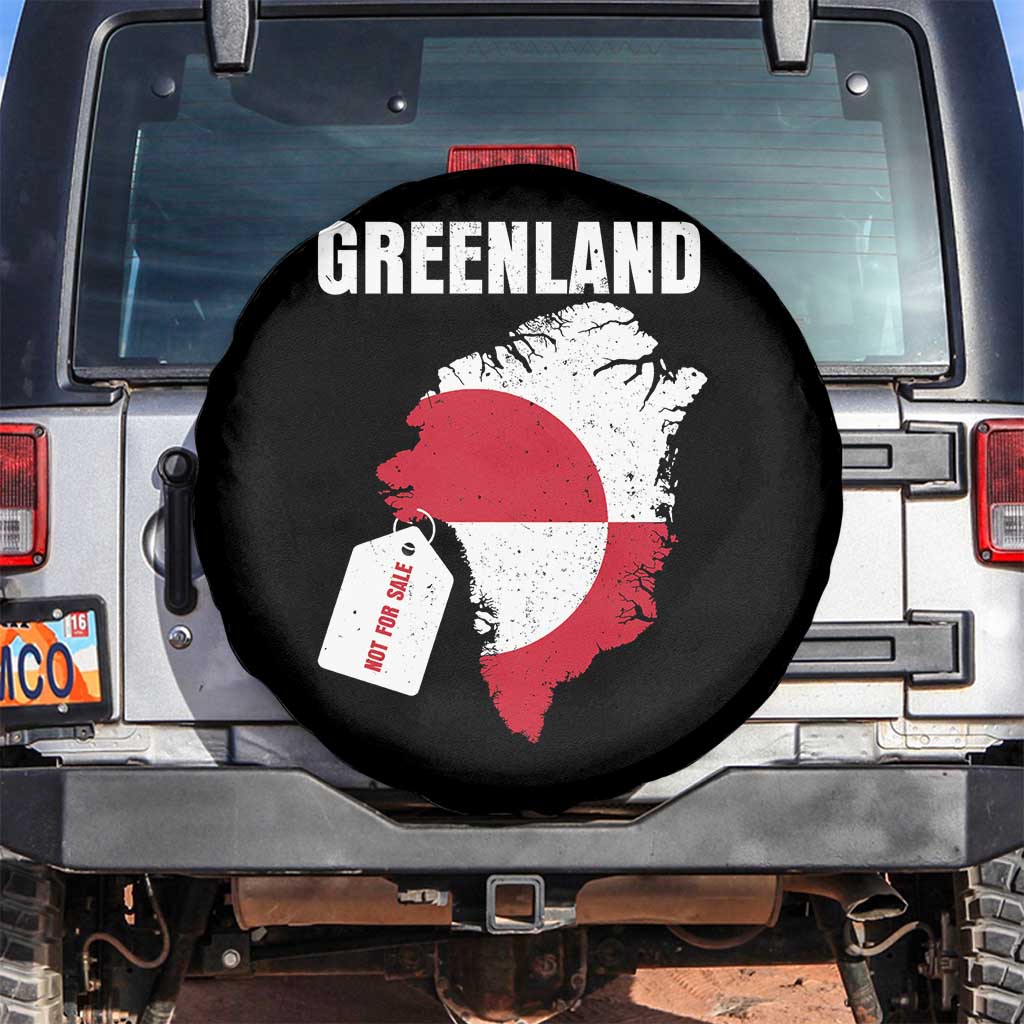 Greenland Not For Sale Patriotic Spare Tire Cover Grunge Flag and Price Tag Protest