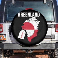 Greenland Not For Sale Patriotic Spare Tire Cover Grunge Flag and Price Tag Protest