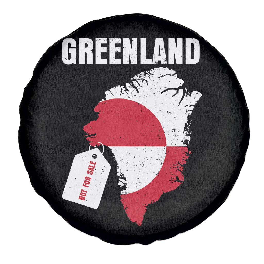 Greenland Not For Sale Patriotic Spare Tire Cover Grunge Flag and Price Tag Protest