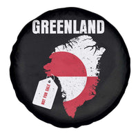 Greenland Not For Sale Patriotic Spare Tire Cover Grunge Flag and Price Tag Protest