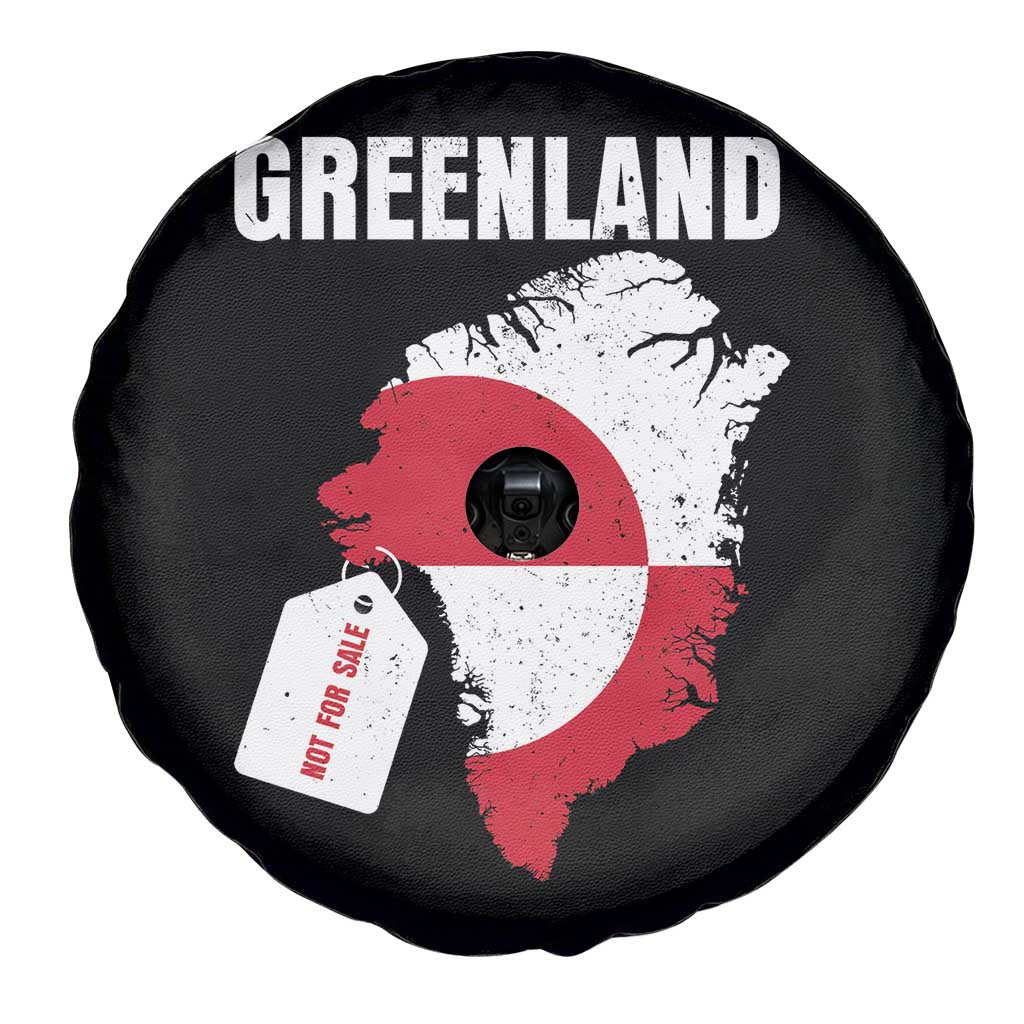 Greenland Not For Sale Patriotic Spare Tire Cover Grunge Flag and Price Tag Protest
