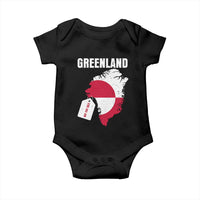 Greenland Not For Sale Patriotic Baby Onesie Grunge Flag and Price Tag Protest