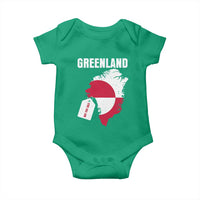 Greenland Not For Sale Patriotic Baby Onesie Grunge Flag and Price Tag Protest