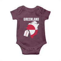 Greenland Not For Sale Patriotic Baby Onesie Grunge Flag and Price Tag Protest