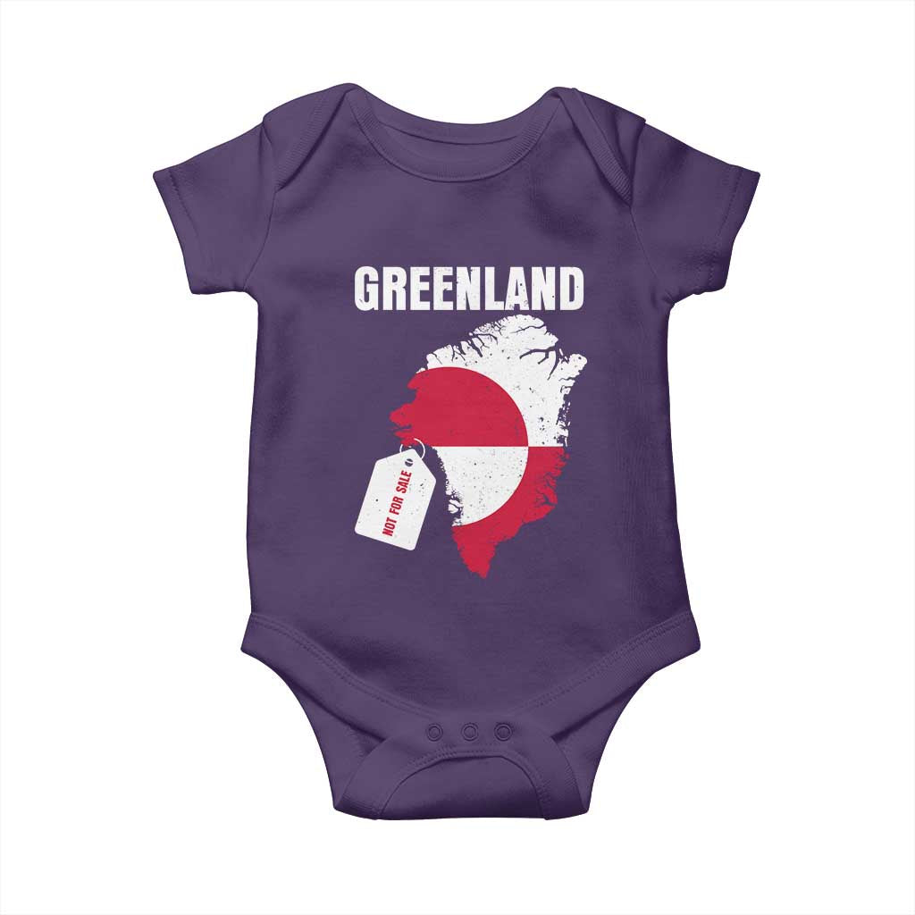 Greenland Not For Sale Patriotic Baby Onesie Grunge Flag and Price Tag Protest