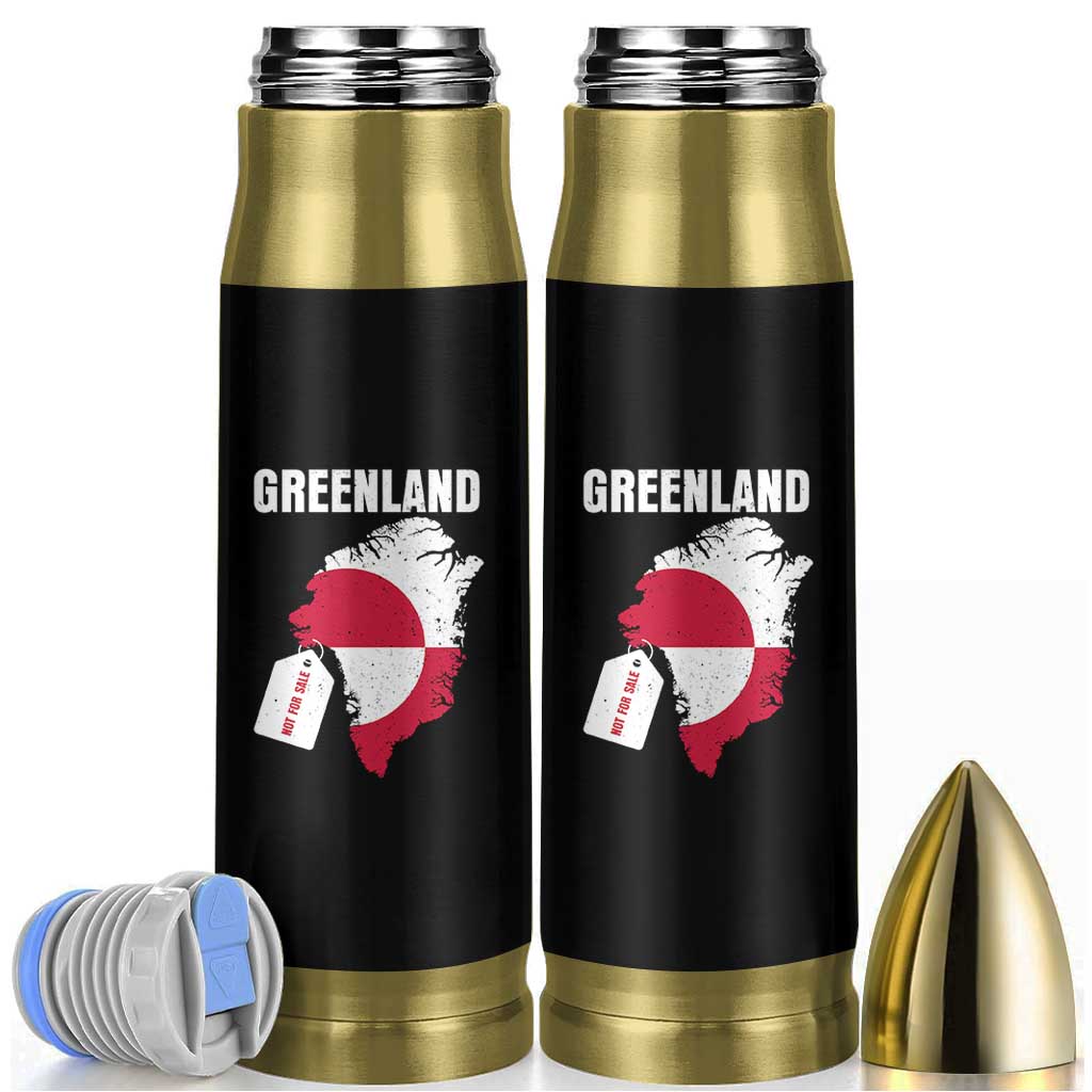 Greenland Not For Sale Patriotic Bullet Tumbler Grunge Flag and Price Tag Protest