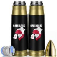 Greenland Not For Sale Patriotic Bullet Tumbler Grunge Flag and Price Tag Protest