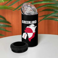 Greenland Not For Sale Patriotic 4 in 1 Can Cooler Tumbler Grunge Flag and Price Tag Protest