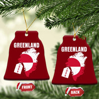 Greenland Not For Sale Patriotic Ceramic Ornament Grunge Flag and Price Tag Protest