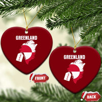 Greenland Not For Sale Patriotic Ceramic Ornament Grunge Flag and Price Tag Protest