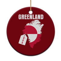 Greenland Not For Sale Patriotic Ceramic Ornament Grunge Flag and Price Tag Protest