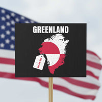 Greenland Not For Sale Patriotic Protest Sign Grunge Flag and Price Tag Protest