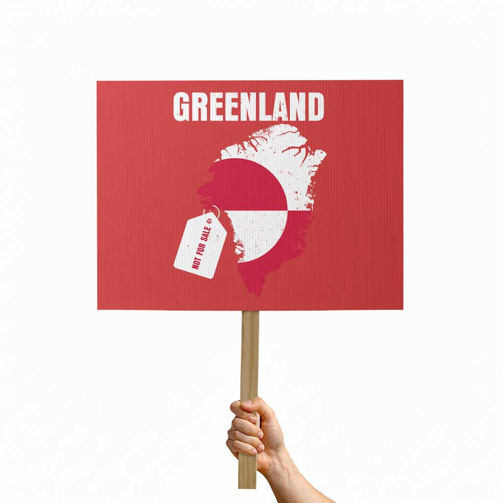 Greenland Not For Sale Patriotic Protest Sign Grunge Flag and Price Tag Protest
