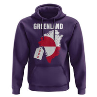 Greenland Not For Sale Patriotic Hoodie Grunge Flag and Price Tag Protest