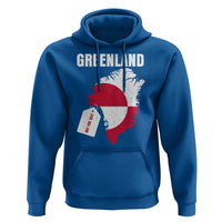 Greenland Not For Sale Patriotic Hoodie Grunge Flag and Price Tag Protest