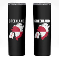 Greenland Not For Sale Patriotic Skinny Tumbler Grunge Flag and Price Tag Protest