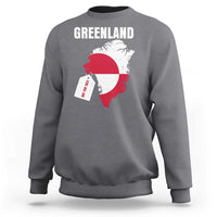 Greenland Not For Sale Patriotic Sweatshirt Grunge Flag and Price Tag Protest