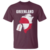 Greenland Not For Sale Patriotic T Shirt Grunge Flag and Price Tag Protest