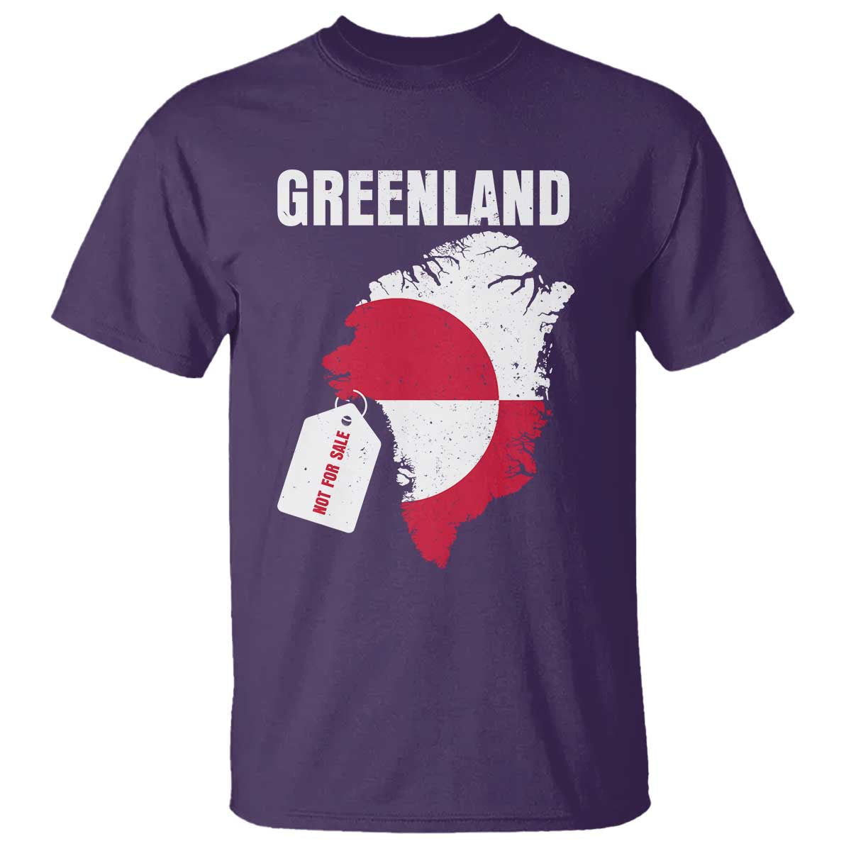 Greenland Not For Sale Patriotic T Shirt Grunge Flag and Price Tag Protest