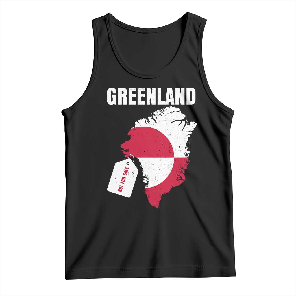 Greenland Not For Sale Patriotic Tank Top Grunge Flag and Price Tag Protest