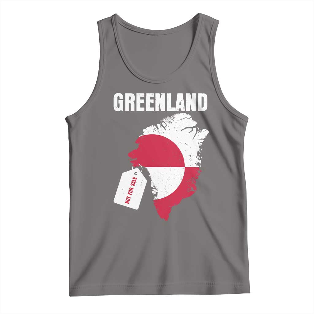 Greenland Not For Sale Patriotic Tank Top Grunge Flag and Price Tag Protest