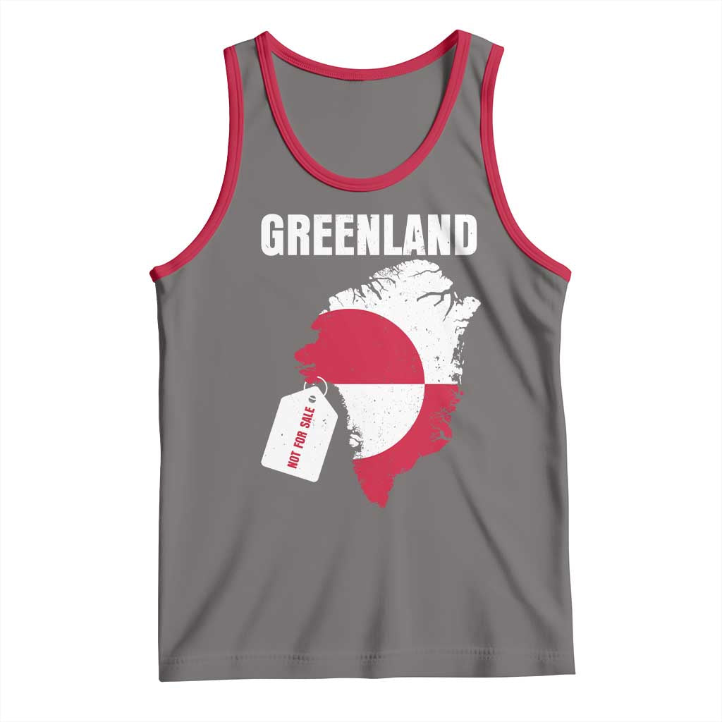 Greenland Not For Sale Patriotic Tank Top Grunge Flag and Price Tag Protest