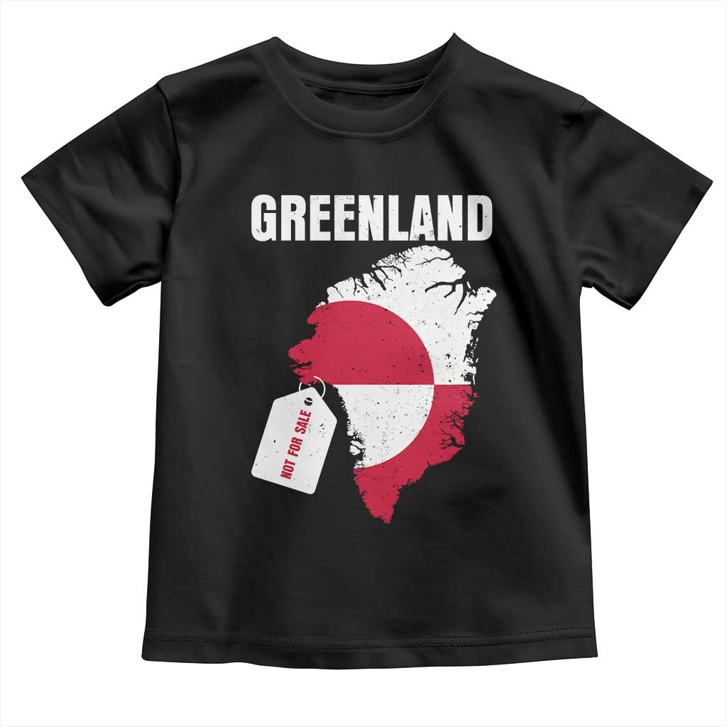 Greenland Not For Sale Patriotic Toddler T Shirt Grunge Flag and Price Tag Protest