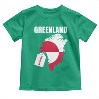 Greenland Not For Sale Patriotic Toddler T Shirt Grunge Flag and Price Tag Protest