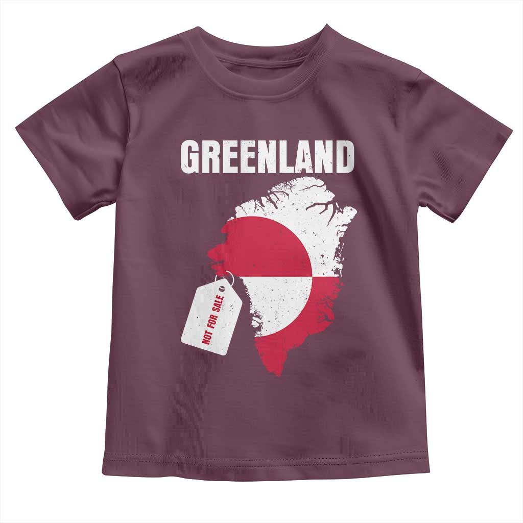 Greenland Not For Sale Patriotic Toddler T Shirt Grunge Flag and Price Tag Protest